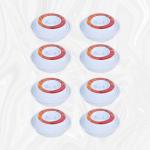 8 black bowl-shaped sweets